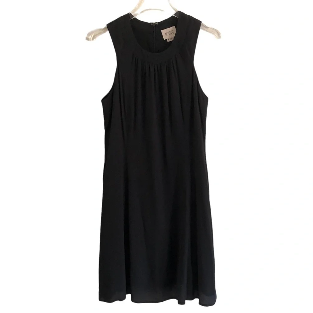 Marchesa Rose Black Caviar Sleeveless Dress M